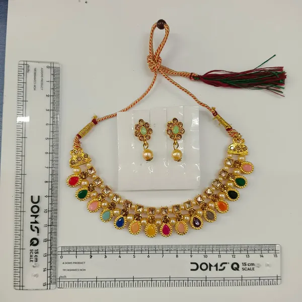 The99jewel_Gold_Plated_Pearl_Crystal_Necklace_Set_For_Women_Traditional_Jewellery_Multi
