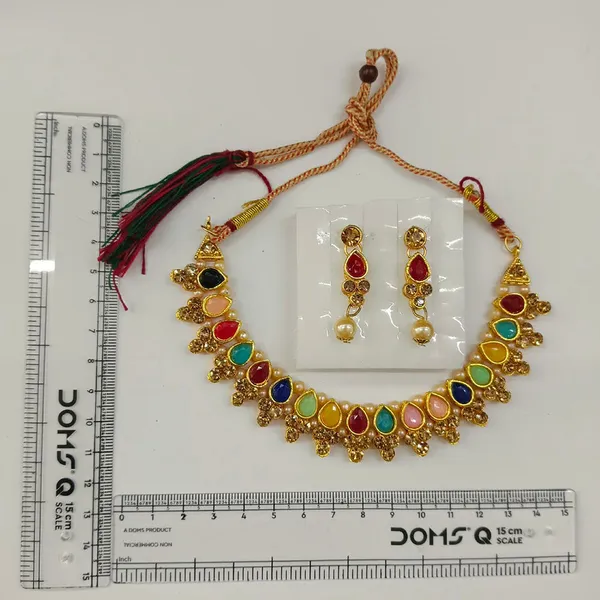 The99jewel_Gold_Plated_Pearl_Crystal_Necklace_Set_For_Women_Traditional_Jewellery_Multi