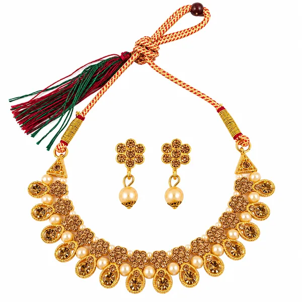 The99jewel_Gold_Plated_Pearl_Crystal_Necklace_Set_For_Women_Traditional_Jewellery_Lct