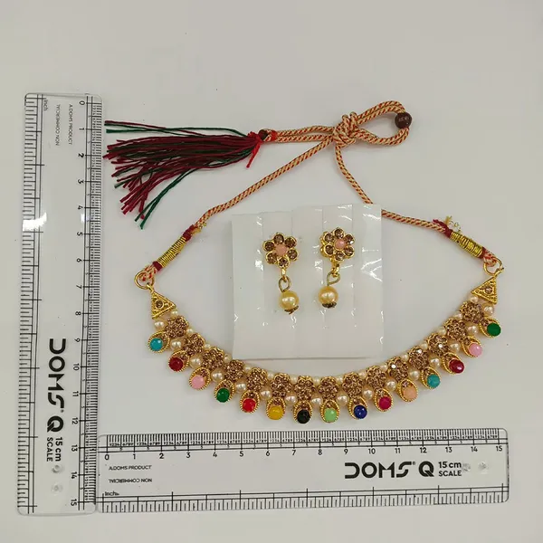 The99jewel_Gold_Plated_Pearl_Crystal_Necklace_Set_For_Women_Traditional_Jewellery_Multi