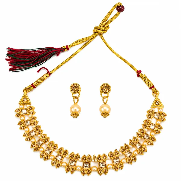 The99jewel_Gold_Plated_Pearl_Crystal_Necklace_Set_For_Women_Traditional_Jewellery_Lct