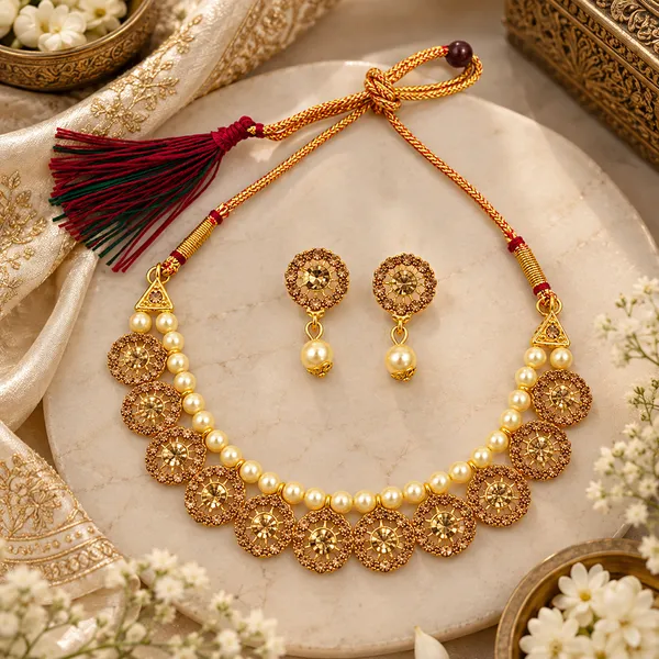 The99jewel_Gold_Plated_Pearl_Crystal_Necklace_Set_For_Women_Traditional_Jewellery_Lct