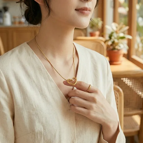 Elegant_Gold-Toned_Heart_Pendant_Necklace