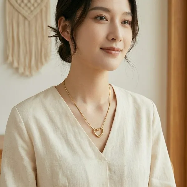 Elegant_Gold-Toned_Heart_Pendant_Necklace