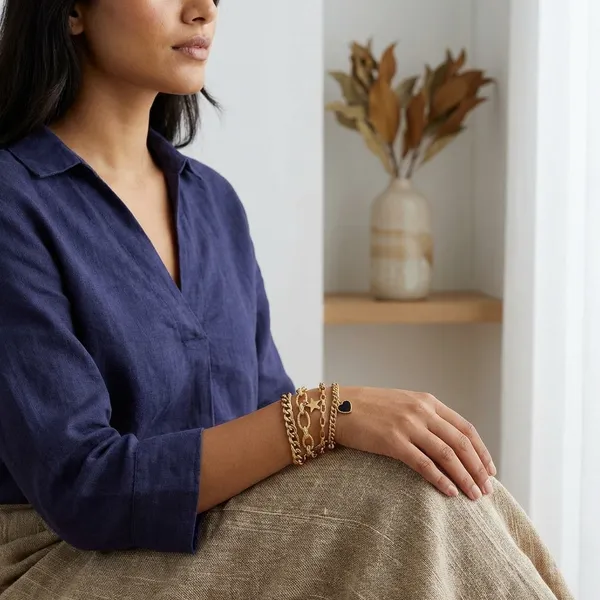 Gold-Toned_Layered_Chain_Bracelet_Set_With_Star_And_Heart_Charms