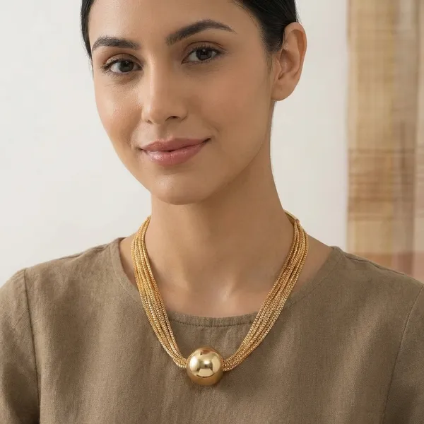 Multi-Strand_Gold_Chain_Necklace_With_Statement_Sphere