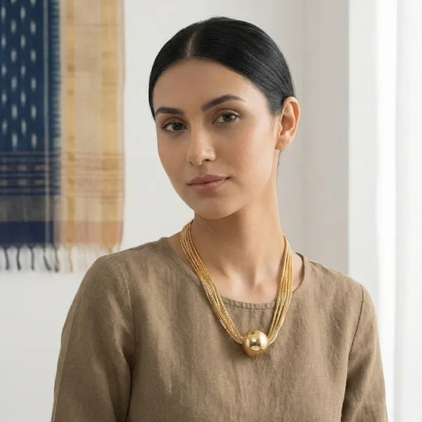 Multi-Strand_Gold_Chain_Necklace_With_Statement_Sphere