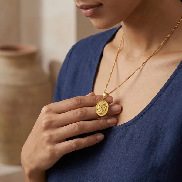 Scarab_Beetle_Gold_Pendant_Necklace_With_Delicate_Chain