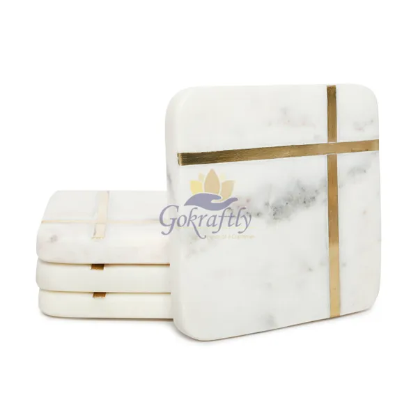 White_Premium_Marble_With_Brass_Inlay_Coasters_Set_For_Home_Decor_(Pack_Of_4)