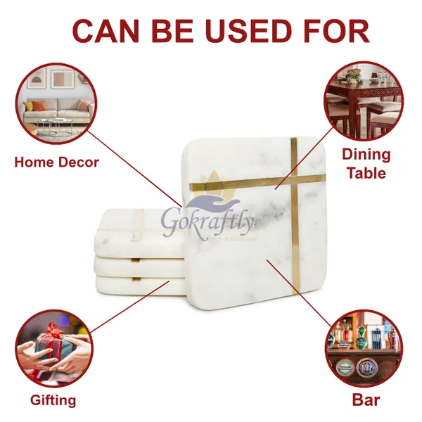 White_Premium_Marble_With_Brass_Inlay_Coasters_Set_For_Home_Decor_(Pack_Of_4)