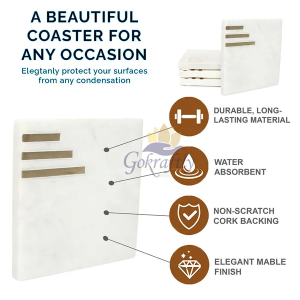 White_Premium_Marble_With_Brass_Inlay_Coasters_Set_For_Home_Decor_(Pack_Of_4)