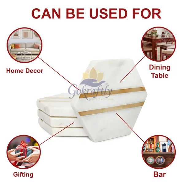 White_Premium_Marble_With_Brass_Inlay_Coasters_Set_For_Home_Decor_(Pack_Of_4)