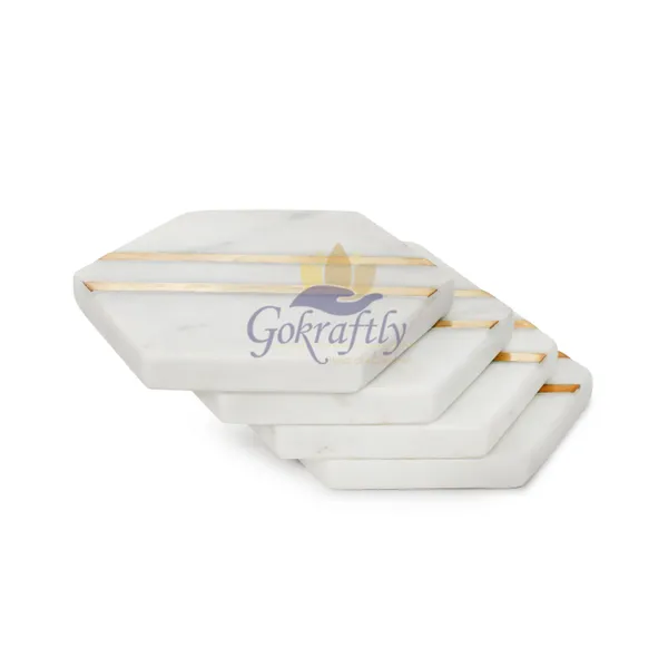 White_Premium_Marble_With_Brass_Inlay_Coasters_Set_For_Home_Decor_(Pack_Of_4)