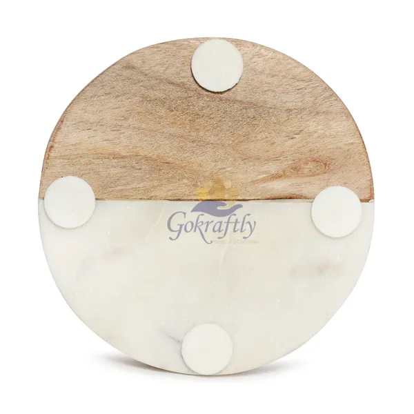 White_And_Brown_Premium_Marble_With_Wooden_Base_Coasters_Set_For_Home_Decor_(Pack_Of_4)