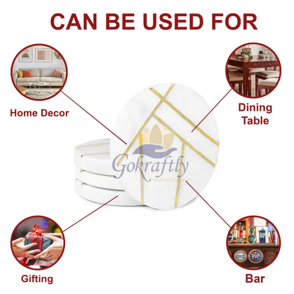 White_Premium_Marble_With_Brass_Inlay_Coasters_Set_For_Home_Decor_(Pack_Of_4)