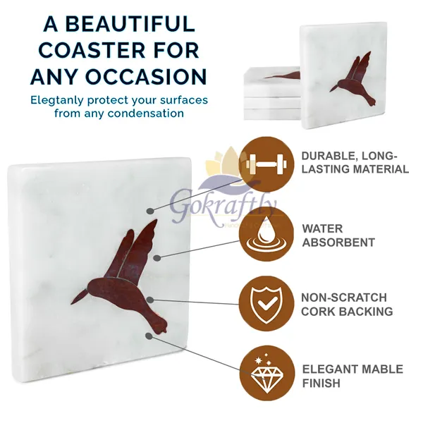 Bird_Inlay_White_Premium_Natural_Marble_With_Multicolor_Design_Coasters_Set_For_Home_Decor_(Pack_Of_4)