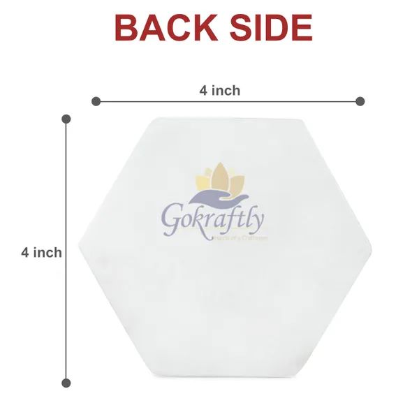 White_Premium_Natural_Marble_(Printed_Design)_Coasters_Set_For_Home_Decor_(Pack_Of_4)
