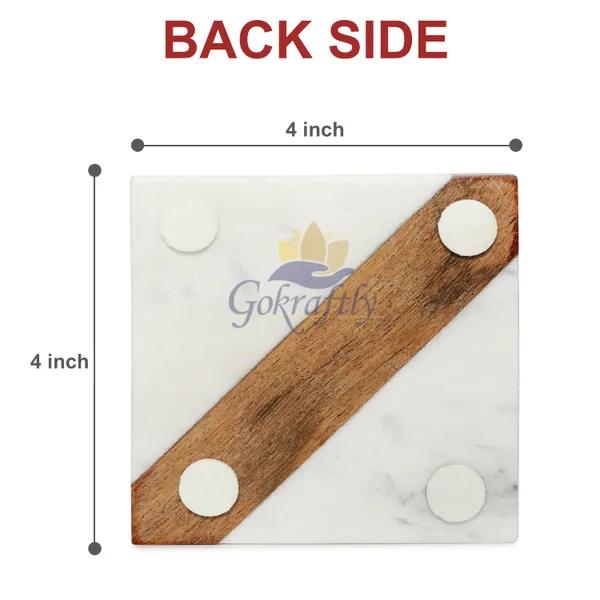 White_Premium_Marble_With_Wooden_Base_Coasters_Set_For_Home_Decor_(Pack_Of_4)