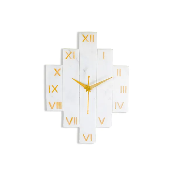 White_Premium_Natural_Marble_Wall_Clock_For_Home_Decor