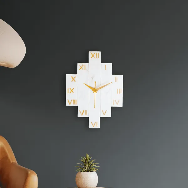 White_Premium_Natural_Marble_Wall_Clock_For_Home_Decor