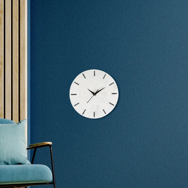 White_Marble_Wall_Clock_with_Black_Brass_Inlay_-_Luxury_Watches_for_Home_Decor