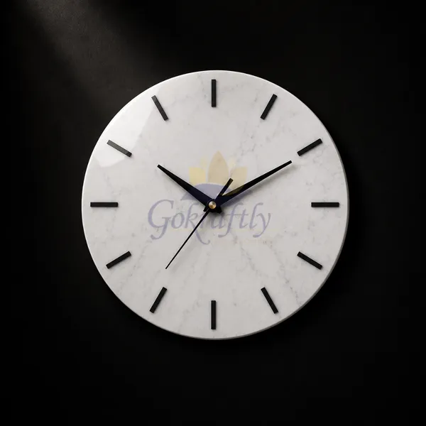 White_Marble_Wall_Clock_with_Black_Brass_Inlay_-_Luxury_Watches_for_Home_Decor