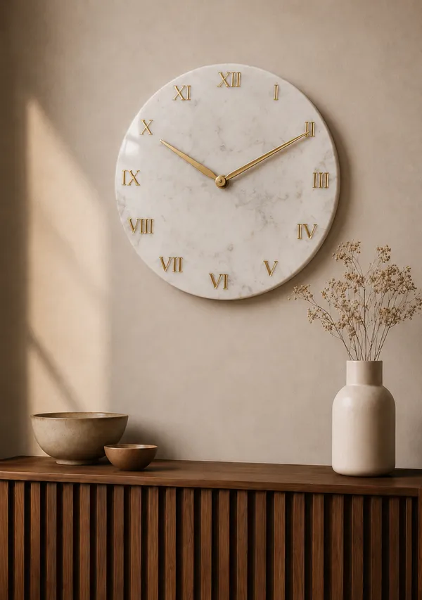 White_Premium_Natural_Marble_With_Brass_Inlay_Wall_Clock_For_Home_Decor