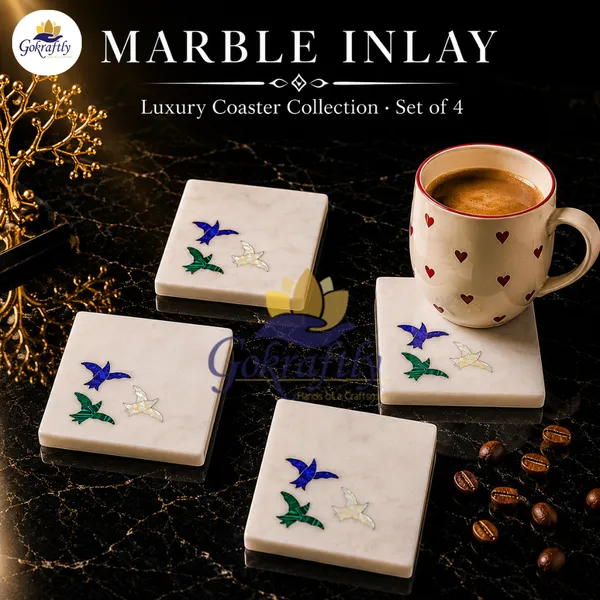 Bird_Inlay_Luxury_Marble_Coasters_Set_For_Home_Decor_(Pack_Of_4)_-__Multicolor