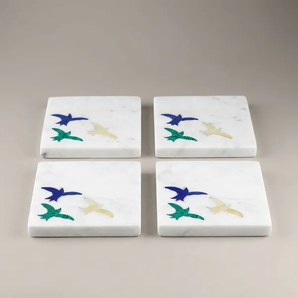 Bird_Inlay_Luxury_Marble_Coasters_Set_For_Home_Decor_(Pack_Of_4)_-__Multicolor