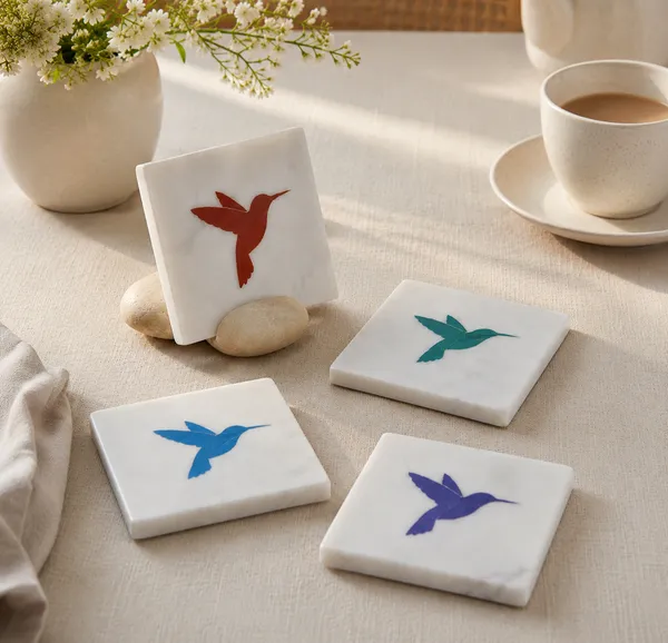 Bird_Inlay_White_Premium_Natural_Marble_With_Multicolor_Design_Coasters_Set_For_Home_Decor_(Pack_Of_4)