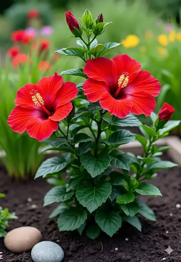 Red_Hibiscus_Flowering_Plant_Indoor_Or_Outdoor_Ornamental_Plant