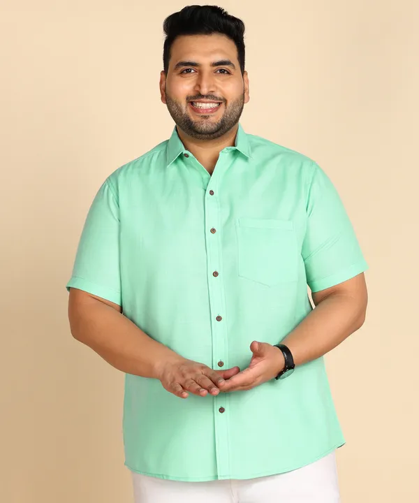 Men's_Mint_Green_Half_Sleeve_Casual_Shirt