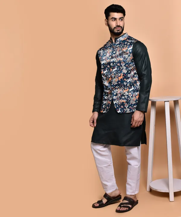 Multicolor_Ethnic_Nehru_Jacket_With_Traditional_Motifs