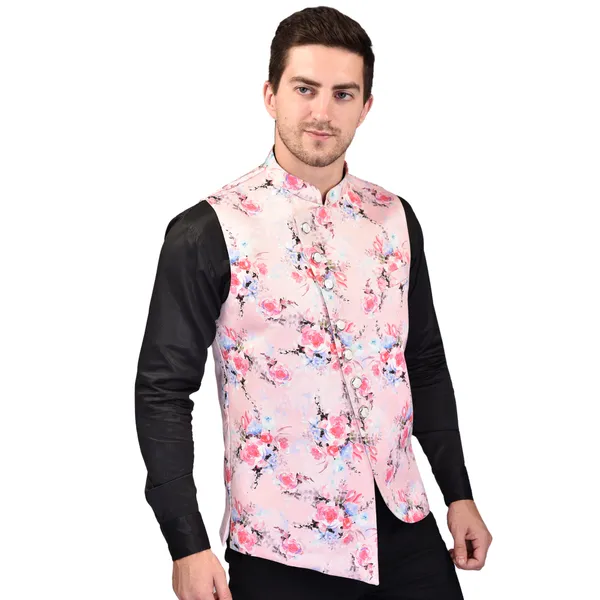 Pink_Floral_Printed_Nehru_Jacket_With_Asymmetric_Cut