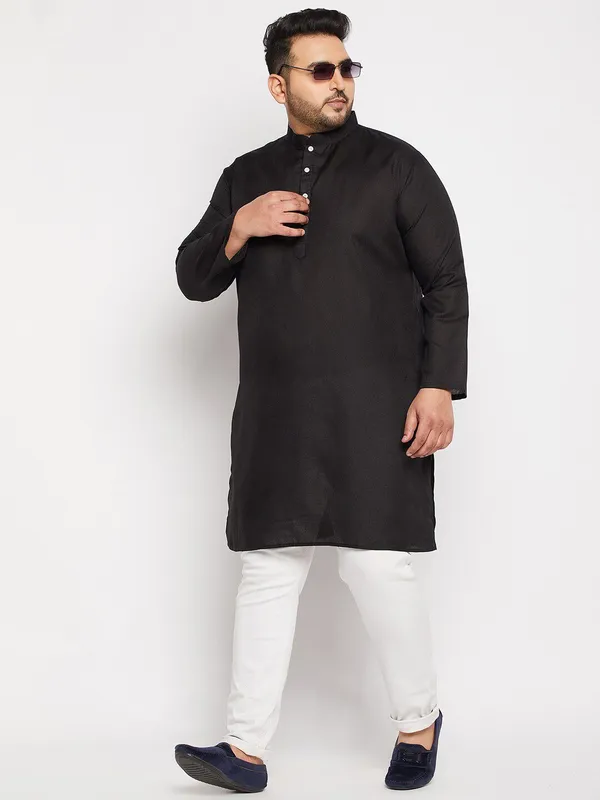 Men's_Black_Cotton_Kurta