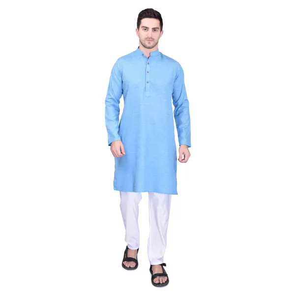 Men's_Sky_Blue_Cotton_Kurta_Pajama_Set_-_Traditional_Ethnic_Wear