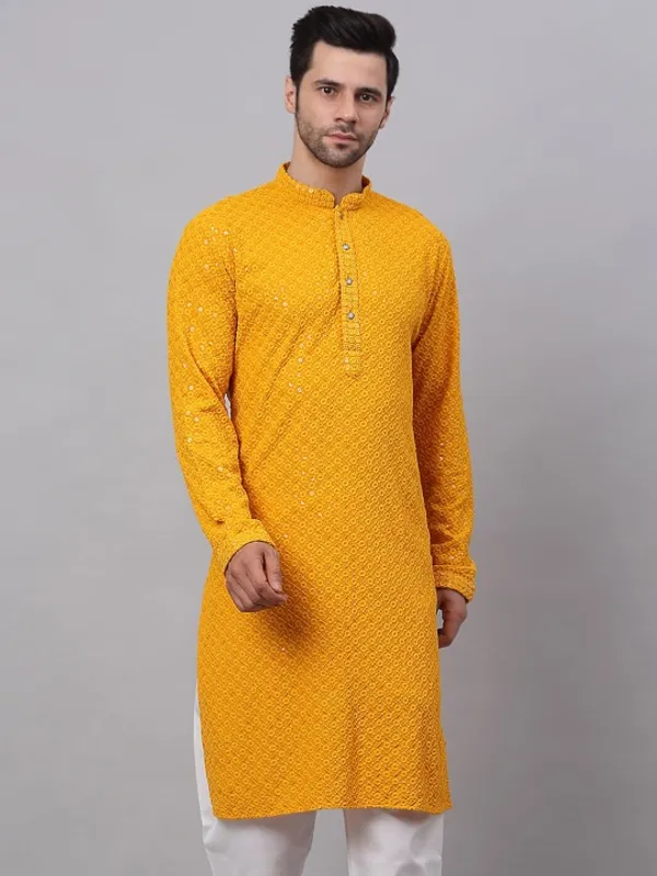 Men's_Yellow_Embroidered_Kurta_-_Festive_Ethnic_Wear