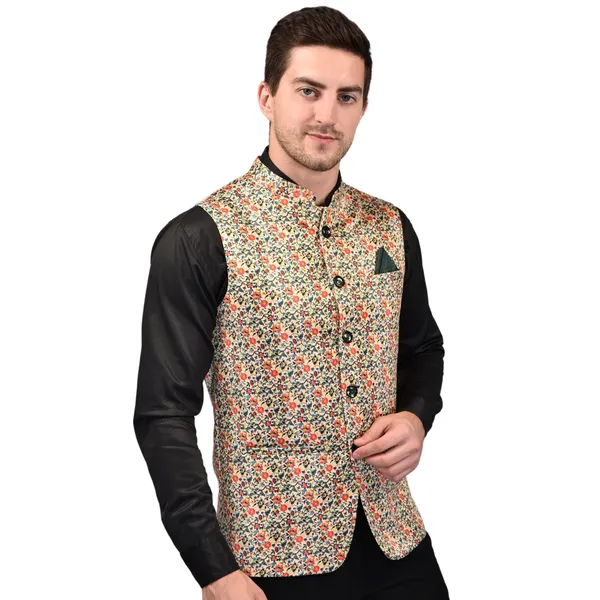 Men's_Floral_Print_Nehru_Jacket_-_Multicolor_Sleeveless_Waistcoat