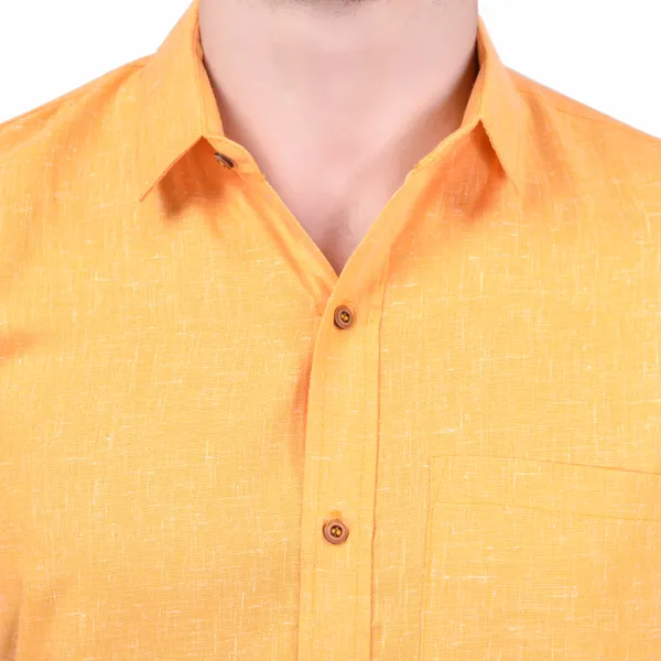 Men's_Mustard_Yellow_Half_Sleeve_Casual_Shirt