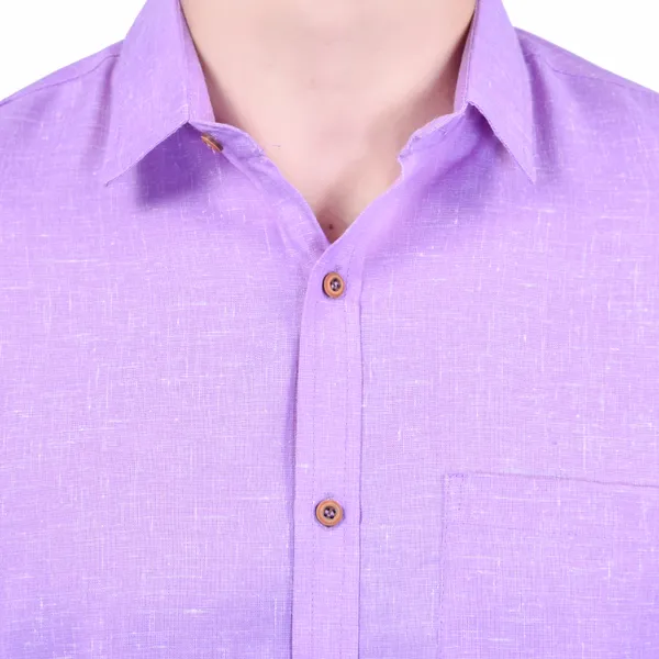 Men's_Purple_Half_Sleeve_Cotton_Casual_Shirt