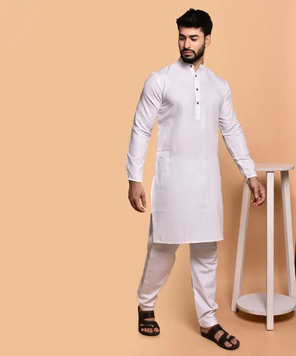 Men's_White_Cotton_Kurta_Pajama_Set_-_Traditional_Ethnic_Wear