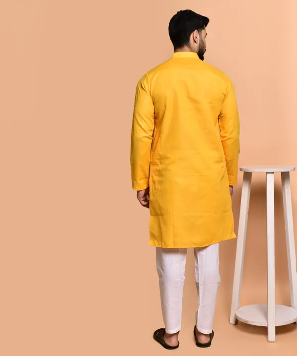 Men's_Yellow_Cotton_Kurta_-_Traditional_Indian_Ethnic_Wear