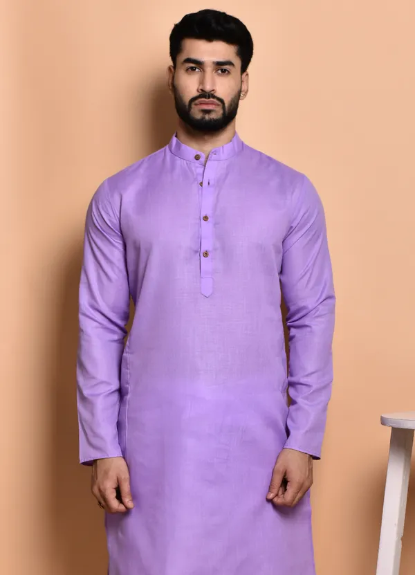 Men's_Lavender_Cotton_Kurta_-_Traditional_Ethnic_Wear