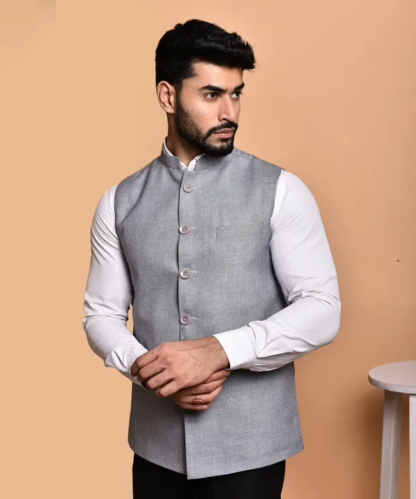 Grey_Linen_Nehru_Jacket_For_Men