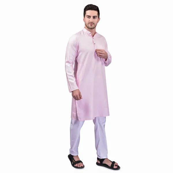 Men's_Light_Pink_Cotton_Kurta_Pajama_Set_-_Traditional_Ethnic_Wear