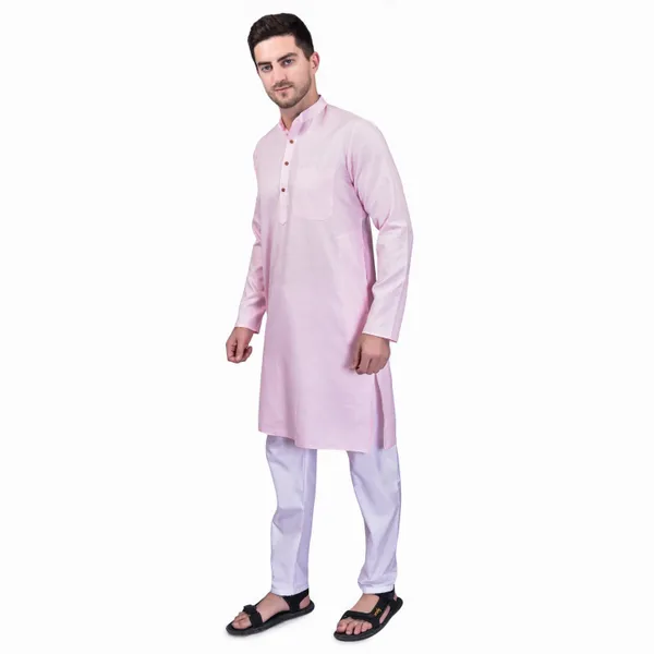 Men's_Light_Pink_Cotton_Kurta_Pajama_Set_-_Traditional_Ethnic_Wear