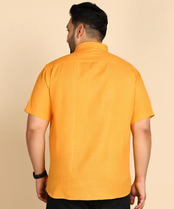Men's_Mustard_Yellow_Half_Sleeve_Formal_Shirt