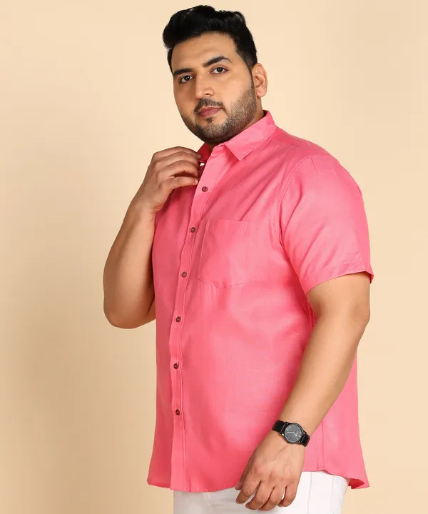 Men's_Pink_Half_Sleeve_Casual_Shirt
