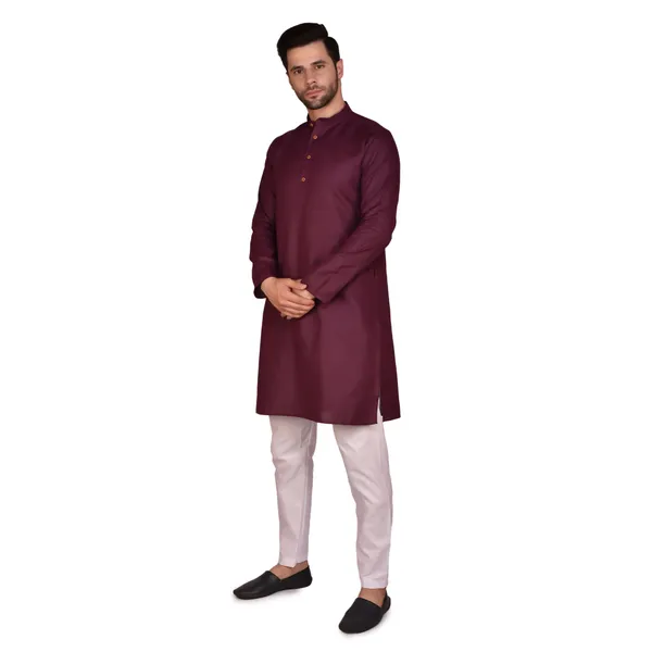 Men's_Maroon_Kurta_Pajama_Set_-_Traditional_Ethnic_Wear