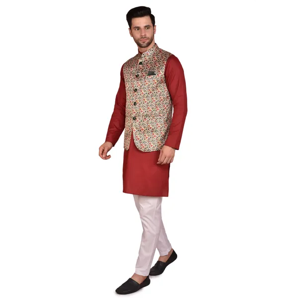 Men's_Maroon_Kurta_Pajama_With_Embroidered_Nehru_Jacket_Set_-_Traditional_Ethnic_Wear